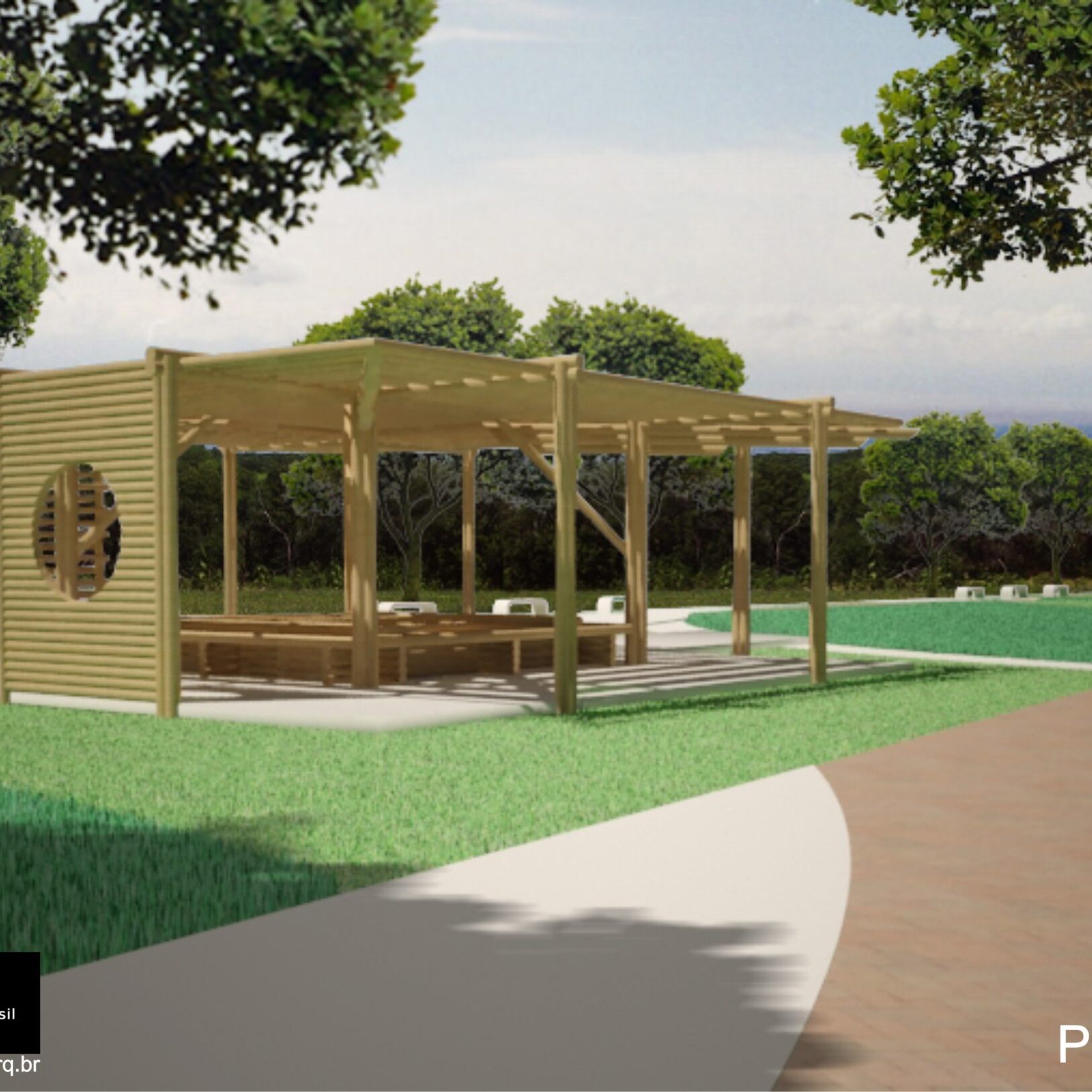 Paisagismo 1 pergolado