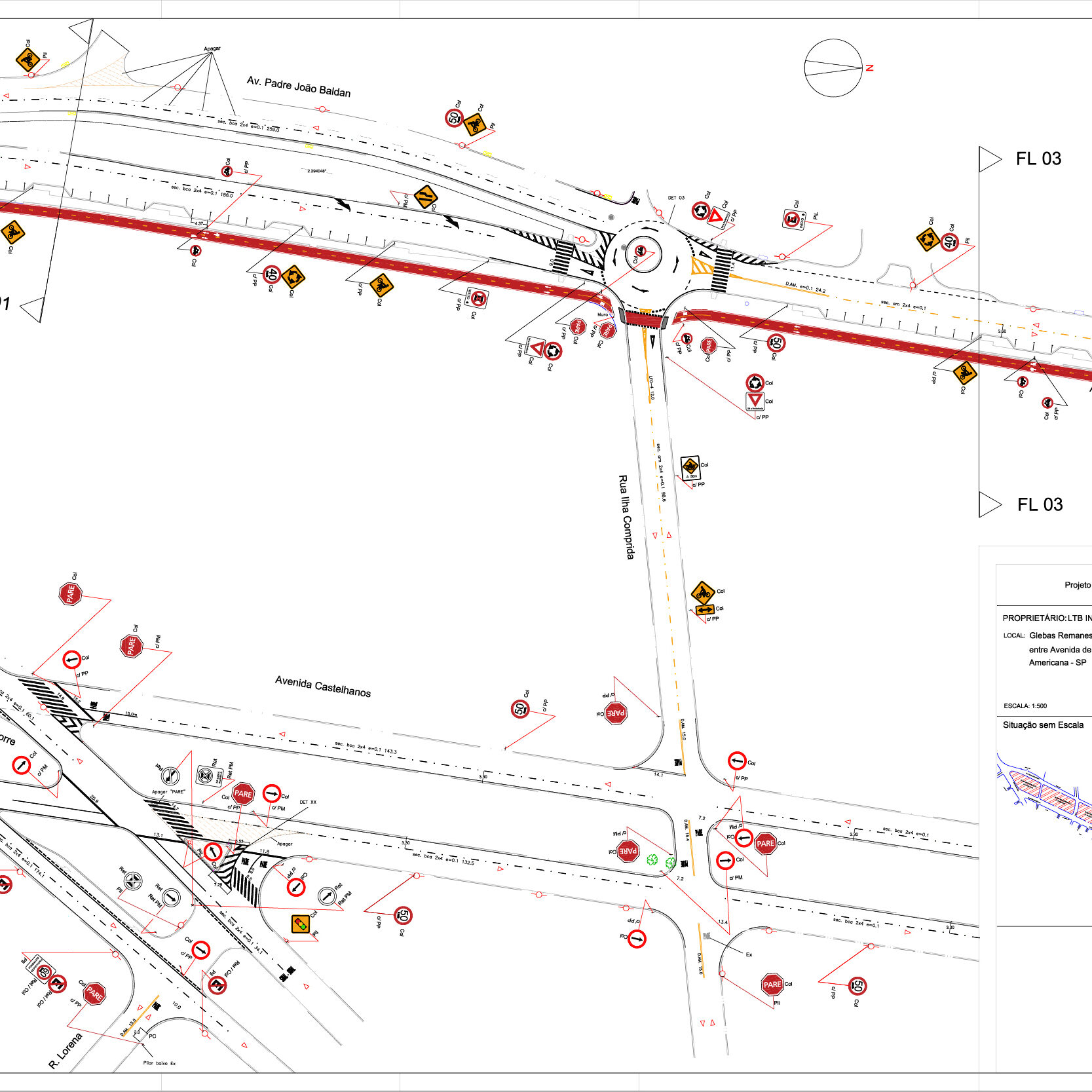 Projeto de Geometria e Sinalização de Rodovia 2